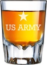 Star US Army Engraved Barcraft Fluted Shot Glass