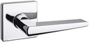 Taymor Equinox Square Rosette Interior Door Lever, Modern Style