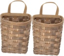 2pcs Wall-Mounted Kitchen Utensil Storage Basket Set Woven Cutlery Holder for Spoons Forks and Chopsticks Sturdy Hanging Organizer for Home and Dorm