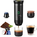 Portable Espresso maker, Travel Coffee Machine for Camping, Car Self-Heating Coffee Maker with USB-C,Compatible With Ground Coffee & NS Capsules, Portable Espresso Machine for RV, Hiking, Home