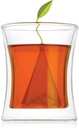 Tea Forte Poom Double Wall Glass 10 ounce Tea Cup for Hot or Iced Tea