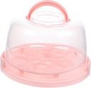 Luxshiny 8-inch Tall Cake Storage Box with Handle Cake Carrier Lid Container for Cupcakes Baking Cookies Pies Muffins