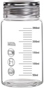 Milisten Travel-friendly Glass Water Cup 260ml Graduated Milk Bottle with Wide Mouth Easy to Clean