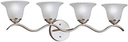 Kichler Dover 30.5" 4 Light Vanity Light with Etched Seeded Glass in Brushed Nickel