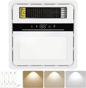 Bathroom Fan with Light Heater 1800W, Remote Control, 1500Lm LED Light 3000K/4000K/5000K Selectable, 190 CFM Quiet Exhaust Exhaust with Ventilation, Ceiling Opening Size 11.5"x11.5"