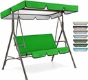 Swing Canopy Replacement, 2/3 Seat Shade Awning Cover Waterproof Garden, Seater Top Sun Porch Hammock for Outdoor, Patio, Chair Park, Yard Furniture