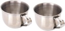 VICASKY 2pcs Stainless Steel Mini Water Cups Small Plum Wine Sake Tea Mugs Lightweight Unbreakable for Home Use