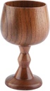 Hztyyier Wooden Mug Wooden Wine Cup Chalise Goblet Solid Wood Cups for Vintage Coffee Tea Water
