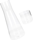 KICHOUSE 1set Capacity Glass Water Carafe and Cup for Daily Use Glass Pitcher and Drinking Glasses for Iced Tea Juice and More