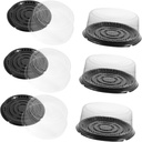 10pcs Round Cake Carrier Lids Reusable Plastic Cake Box for Safe Food Storage for Bakeries Parties and Outdoor Events Container