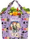 TOBGBE Witch Sisters Merch It’s A Just Bunch of H Foldable Reusable Grocery Bags Witches Gift Horror Movie Lover Totes