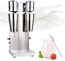 Commercial Electric Milkshake Maker, Double Head Milkshake Machine, Cocktail Tea Drink Mixer Smoothie Malt Blender, Milk Shake Maker Mixer for Kitchen Coffee Cooking Baking, 18000RMP Speed