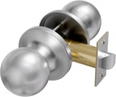 Round Ball Interior Door Knob, No Locking Bedroom Door Knob, Keyless Doorknob for Bathroom Storage Closet Hall, Sliver