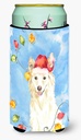 Caroline's Treasures CK2500TBC Christmas Lights White Collie Tall Boy Hugger Can Cooler Sleeve Hugger Machine Washable Drink Sleeve Hugger Collapsible Insulator Beverage Insulated Holder