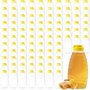 120 Pack 16oz Clear Food Grade Plastic Honey Bottles, Refillable Squeeze Honey Jars with Flip-Top Lids, Leakproof Honey Dispenser Containers for Storing and Dispensing