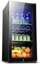 24 Bottle Compressor Wine Cabinet Refrigerator, Large Independent Wine Cellar, with Lock, Temperature Control Refrigerator, Tempered Glass Door