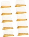 PRETYZOOM Elegant Triangle Single Cupcake Box 100pcs Cake Storage Container Lids