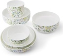 Mikasa Tivoli Garden Bone China Lightweight Chip Resistant 9 Piece Dinnerware Bowl Set, Service for 3