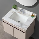 31" Bathroom Vanity Top with Ceramic Undermount Sink & Backsplash,Calacatta Gold Sintered Stone Counter Top, Single Hole Vanity Sink Top
