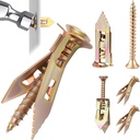 80 PCS Self-Drilling Drywall Anchors Kit - Zinc Plated Steel Wall Anchors & Screws (0.47X1.18 inches), Hold 66LB No Drill or Holes in Wall, Heavy Duty for TV/Shelf/Cabinet/Picture Frame