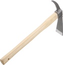 HARFINGTON Garden Hoe Pick 15" Steel Axe Planting Hoe Tool Anti-Rust with Non-Slip Wooden Handle Garden Shovel for Backyard Digging Loosening Camping Planting Weeding