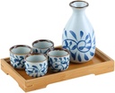 Japanese Style Ceramic Sake Set Hand Painted Sake Cups Set Porcelain Wine Glasses Pottery Winepots A05