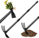 Lilyvane Hoe Garden Tool,45 Inch Long Garden Hoe and Cultivator, Garden Hand Tiller with Long Handle,Heavy Duty Garden Tools Hoe Cultivator for Gardening,Weeding, Tilling,Lossening Soil,Planting