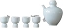 Sake Set Japanese Sake Pot Set 5 Pieces Sake Cup Set, Craft Wine Glasses for Cold/Hot/Shochu/Tea,B,Practical