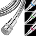 HotelSpa 3-Color LED Shower Hose - Built-in Micro Sensor Automatically Changes Light Color with Water Temperature – Water-Powered, No Batteries – Extra-long 6 Foot Reinforced Stainless Steel Hose