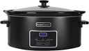 HOMECOOKIN 8 Quart Programmable Slow Cooker, Kitchen Appliances, Perfect Kitchen Small Appliance for Family Dinners, Black Stainless Steel