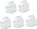 5pcs Clear Handheld Cupcake Box Transparent Containers with Handle for Easy Carrying and Display for Bakeries Parties and Home Use for and Treats