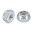 uxcell 25Pcs #6-32 Nylon Insert Hex Lock Nuts, Carbon Steel Self-Locking Nylon Insert Stop Nut for Industrial Construction Fasteners, White&White