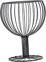Wine Glass Shape Iron Fruit Basket for Kitchen Multi-functional Snack Tray and Dessert Holder Black Design for and Stylish Storage