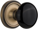 Nostalgic Warehouse Classic Rosette Black Porcelain Door Knob