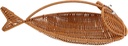 IMIKEYA Imitation Rattan Bread Container Fish Shape Storage Basket Kitchen Accessory Fruit Holder
