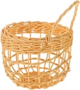 Kichvoe 1pc Hanging Rattan Woven Basket for Kitchen Garlic and Storage Decorative Wall-mounted Organizer Random Colors for Home and Garden Chic Hollow Design for Fresh Flowers and Spices