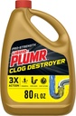 Clorox Liquid-Plumr Pro-Strength Clog Destroyer, Liquid Drain Cleaner, 80 Fluid Ounces (Package May Vary)