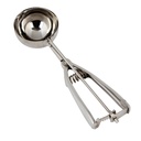 Excellante Stainless Steel Ambidextrous Scoops, 2.67 oz, 2.5" Diameter