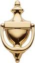 Baldwin Estate 0102.003 Colonial Knocker in Polished Brass, 6.5"x3.5"