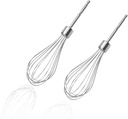 2 Pcs Hand Mixer Attachments Beaters, Hand Mixer Beaters Attachments for Kitchen Stainless Steel Replacement Parts for Hamilton Beach 62682RZ 62692 62695V 64699 Mixer (Oval Silver)
