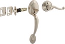 Schlage FE285PLY619FLARH Satin Nickel Plymouth Lower Handleset for Electronic Keypad with Flair Interior Right Handed Lever