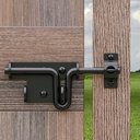 Heavy Duty Gate Latch with Padlock Hole Metal Thickened Slide Bolt Latch Mainly Used for Left or Right Hand Wooden Fence Gate Latch Shed Door Latch-1 Pack