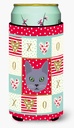 Caroline's Treasures CK5124TBC Korat Cat Love Tall Boy Hugger, Red Can Cooler Sleeve Hugger Machine Washable Drink Sleeve Hugger Collapsible Insulator Beverage Insulated Holder