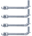 J-Bolt Gate Hinge, Hot-dip Galvanized J Bolt with 5/8" Gate Hinge. Farm Gate Hinges for Chain Link Fence Mostly Used in Frams, Back Yard, Frence Etc. Include Nut Washer (8"(4PCS))