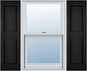 Ekena Millwork Lifetime Vinyl LP2S14X05900BL Standard Two Equal Panel Vinyls, Raised Panel Vinyl Shutters, w/Installation Shutter-Lok's & Matching Screws (Per Pair), 14.75"W x 59"H, Black