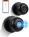 Smart Door knob, Fingerprint Smart Lock Biometric Door knob with App Control, Great for Bedrooms,Cloakroom,Apartments Offices,Hotels Matte Black