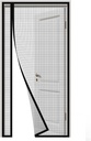 Side Opening Magnetic Screen Door, Fit Door Size 30" x 80", Reversible Left and Right Door Screen Mesh with Strong Magnet, Actual Mesh Size 32" x 81"