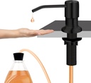 Kitchen Sink Soap Dispenser, Under Sink Soap Dispenser Pump, Good Suction Pwer, 47" Extension Tube Connect to The Soap Contaner Directly, Say Goodbye to Frequent Refills (Black)
