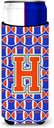 Letter H Football Green, Blue and Orange Ultra Beverage Insulators for slim cans