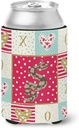 Caroline's Treasures CK5530CC Python Can or Bottle Hugger, Red Cooler Washable Drink Sleeve Collapsible Beverage Insulated Holder, Can Hugger, Multicolor